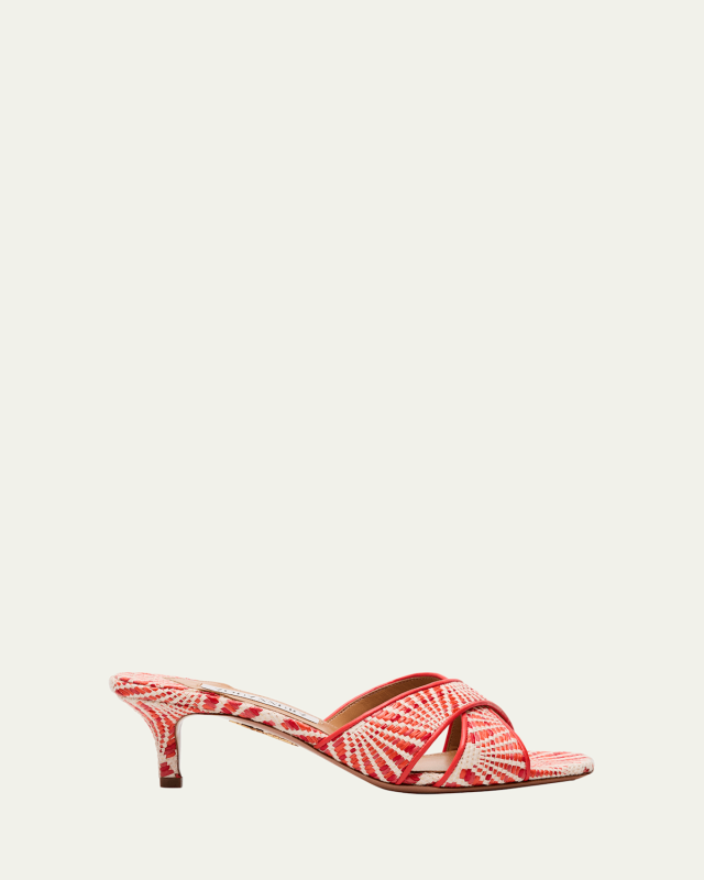 Divine Raffia Summer Kitten Sandals